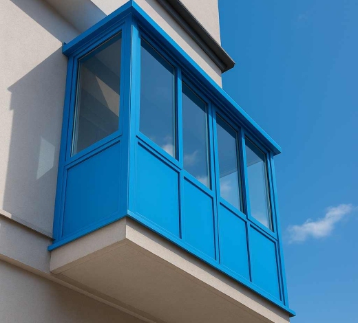 Покраска алюминиевых лоджий 2