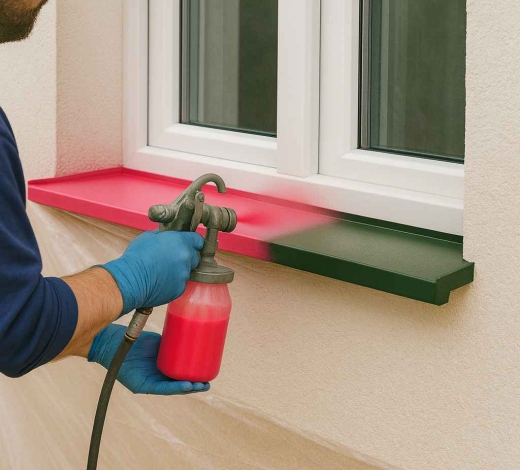 Покраска отливов 1